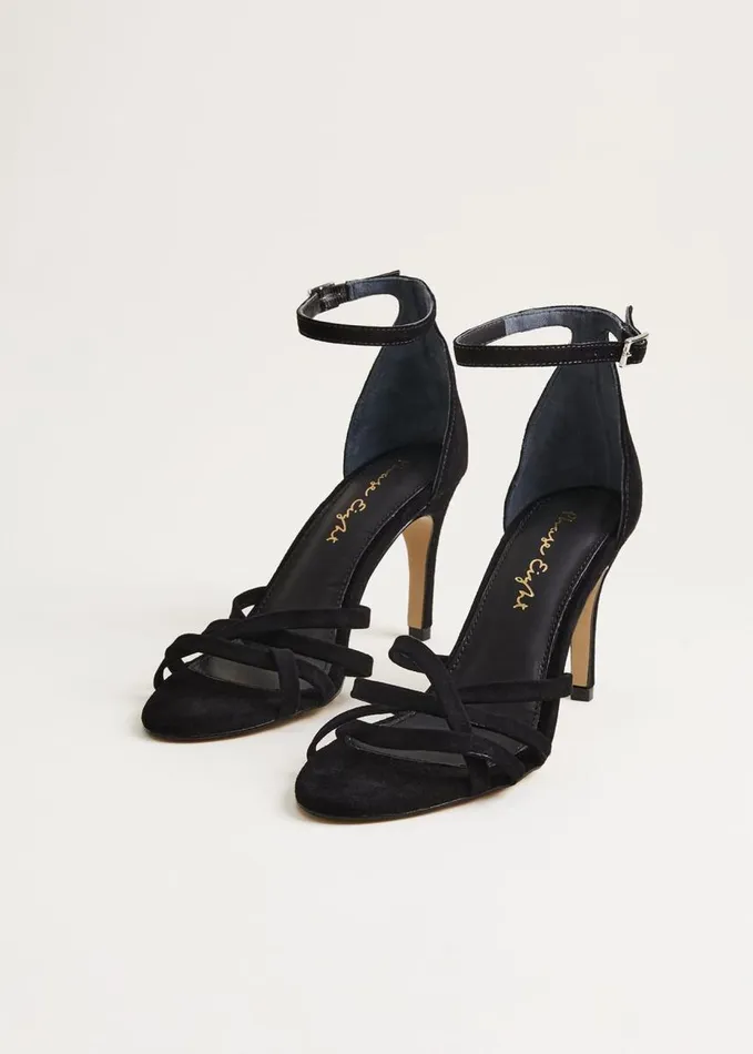 Phase Eight Barely There Sandal Black Women Heels