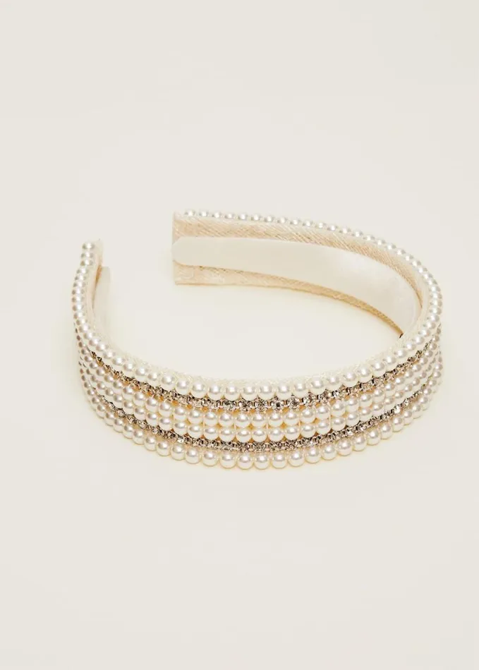 Phase Eight Bridal Beaded Headband Ivory Women Fascinators and Hats