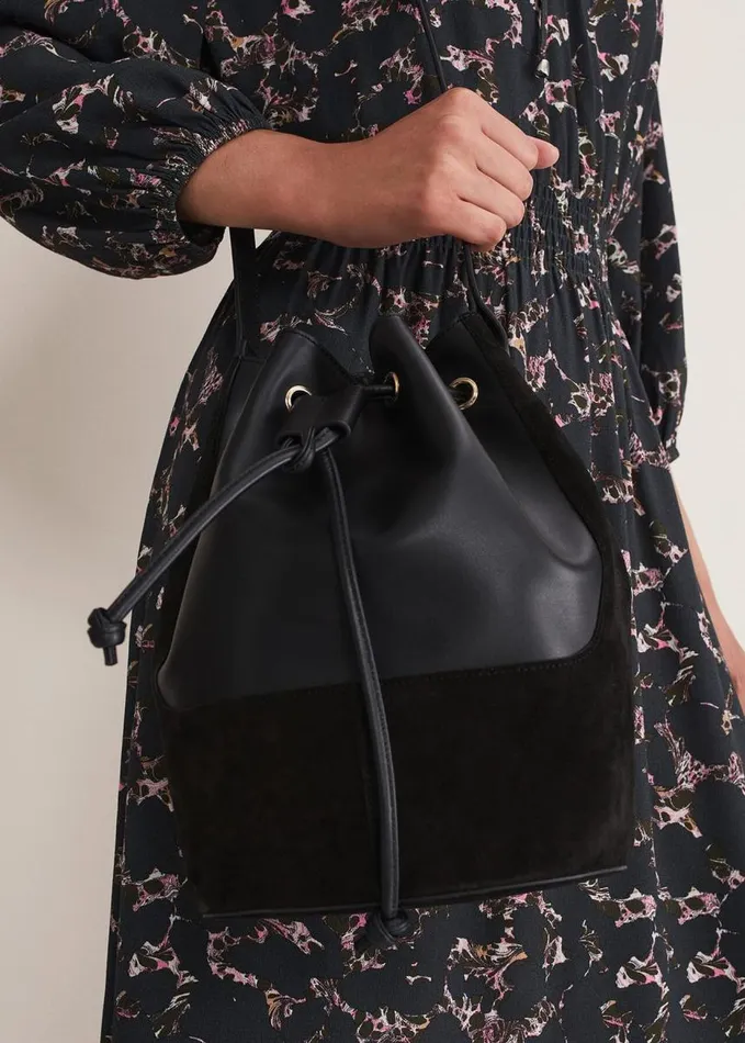 Phase Eight Bucket Shoulder Bag Black Women Bags and Clutches