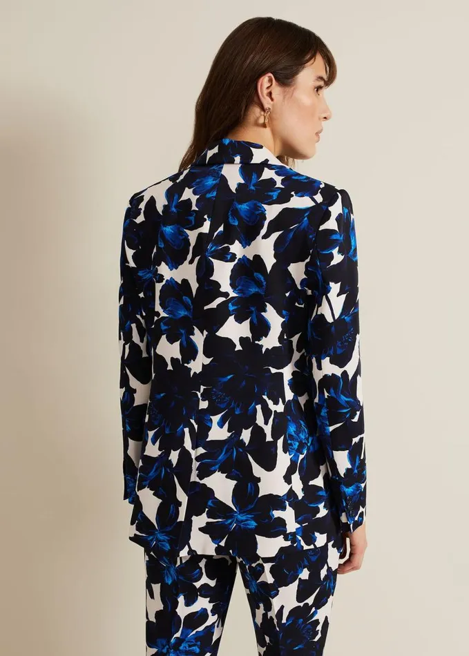 Phase Eight Caddie Floral Suit Jacket Blue Women Jackets