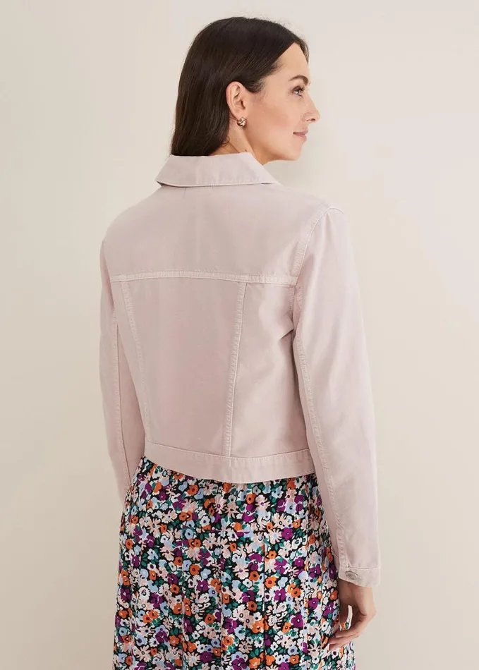 Phase Eight Caitlin Denim Jacket Frosted Heather Women Jackets