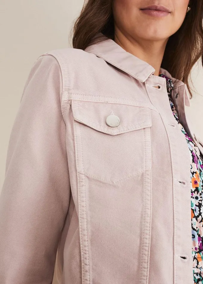 Phase Eight Caitlin Denim Jacket Frosted Heather Women Jackets