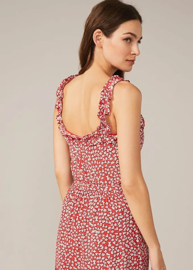 Phase Eight Callista Ditsy Floral Frill Cami Blouse Redwhite Women Shirts and Blouses