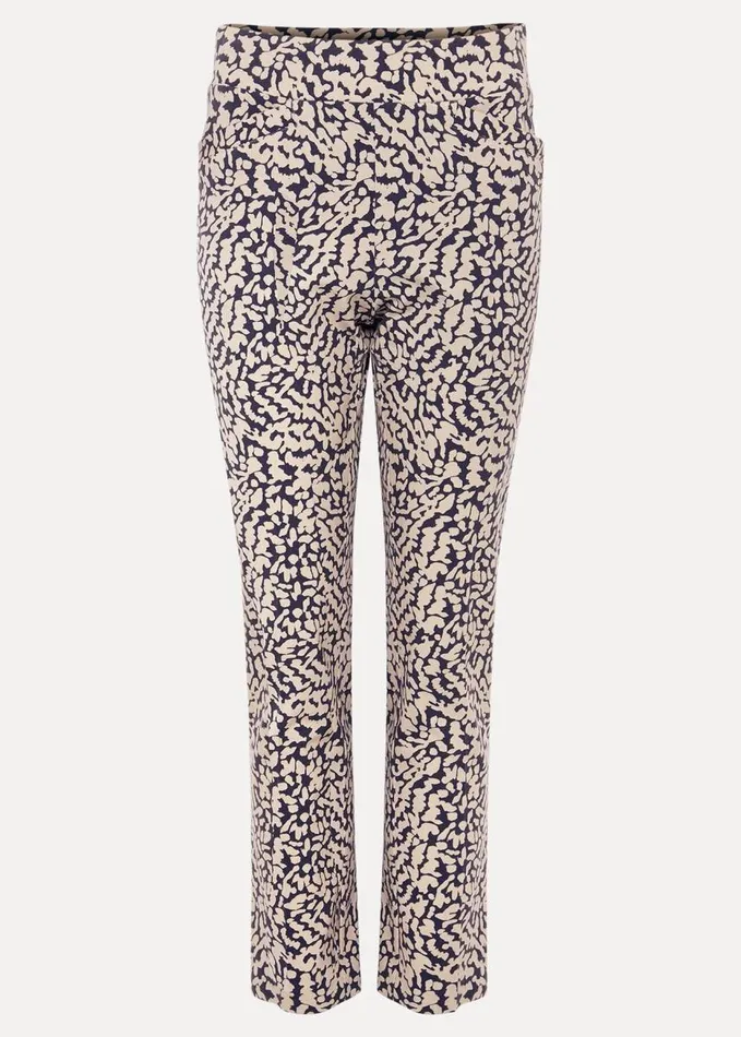 Phase Eight Carmella Printed Straight Leg Trousers Carbonwhite Women Trousers