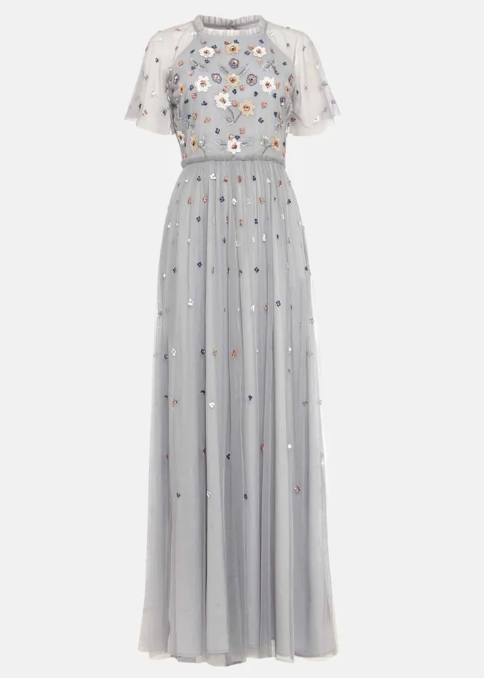 Phase Eight Celestra Embellished Maxi Dress Sky Blue Women Dresses