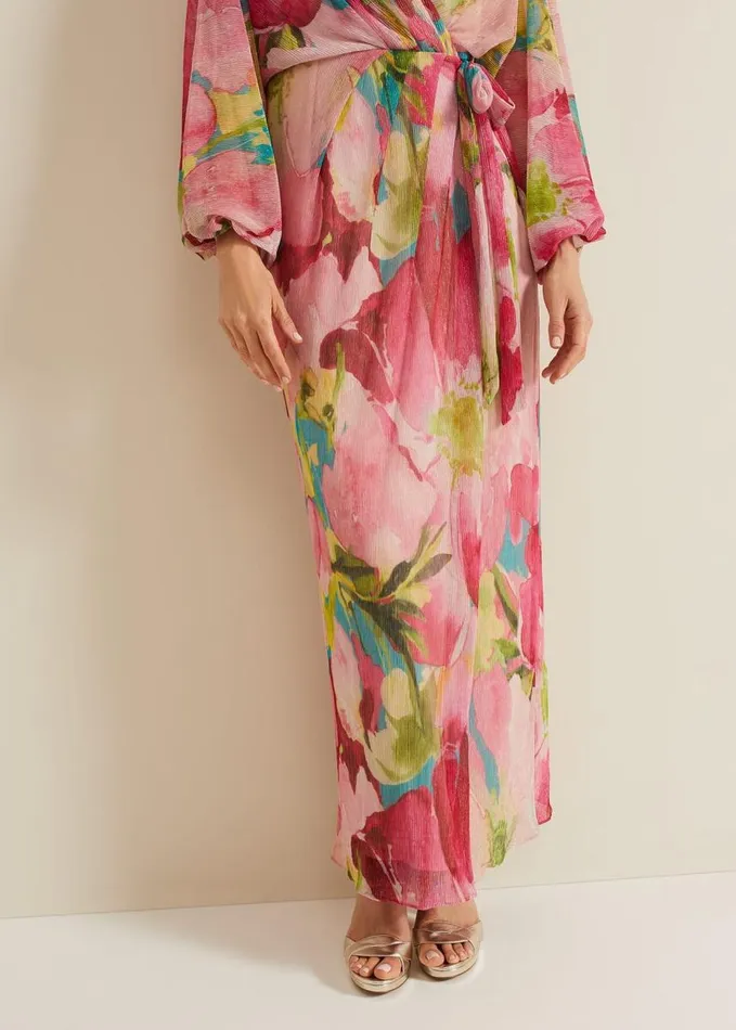 Phase Eight Cosmina Pleat Shimmer Maxi Dress Multicoloured Women Dresses