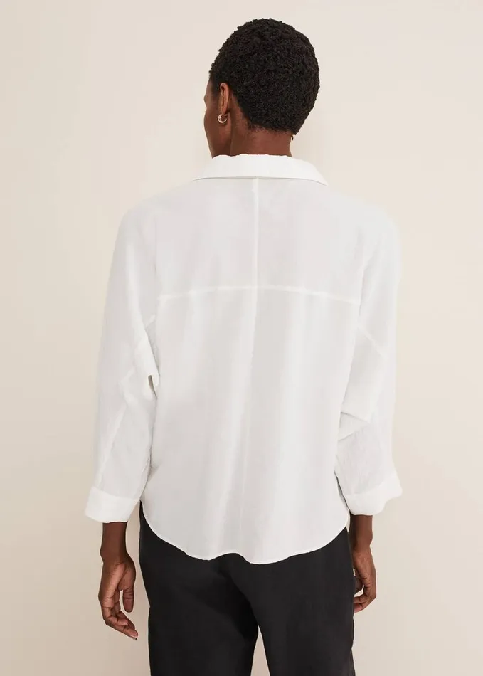 Phase Eight Cynthia Zip Front Shirt White Women Shirts and Blouses