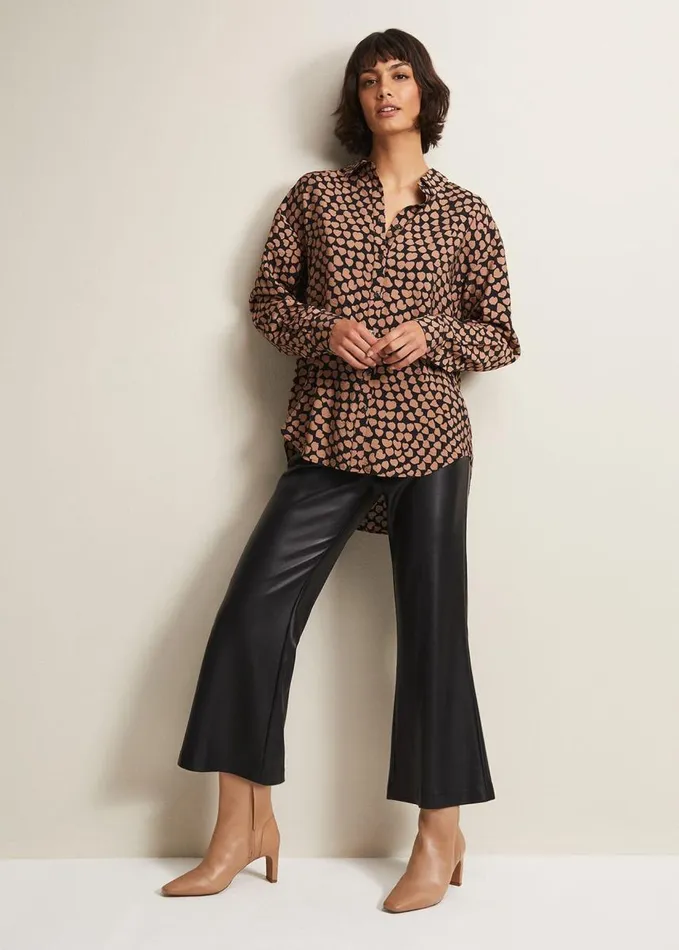 Phase Eight Darcie Heart Shirt Blackcamel Women Shirts and Blouses