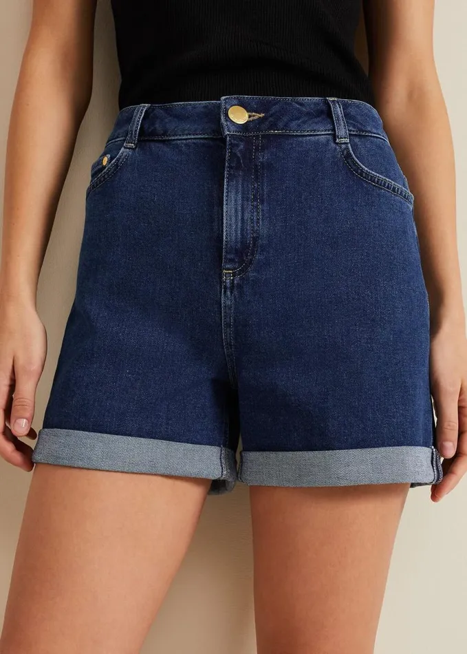 Phase Eight Denise Denim Shorts Mid Wash Blue Women Trousers