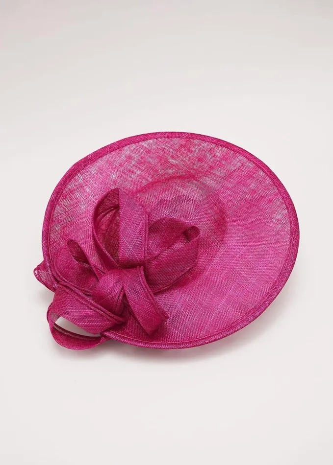 Phase Eight Double Bow Round Disc Fascinator Pink Women Fascinators and Hats