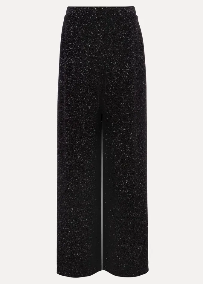 Phase Eight Dove Glitter Velvet Trouser Blackmulti Women Trousers