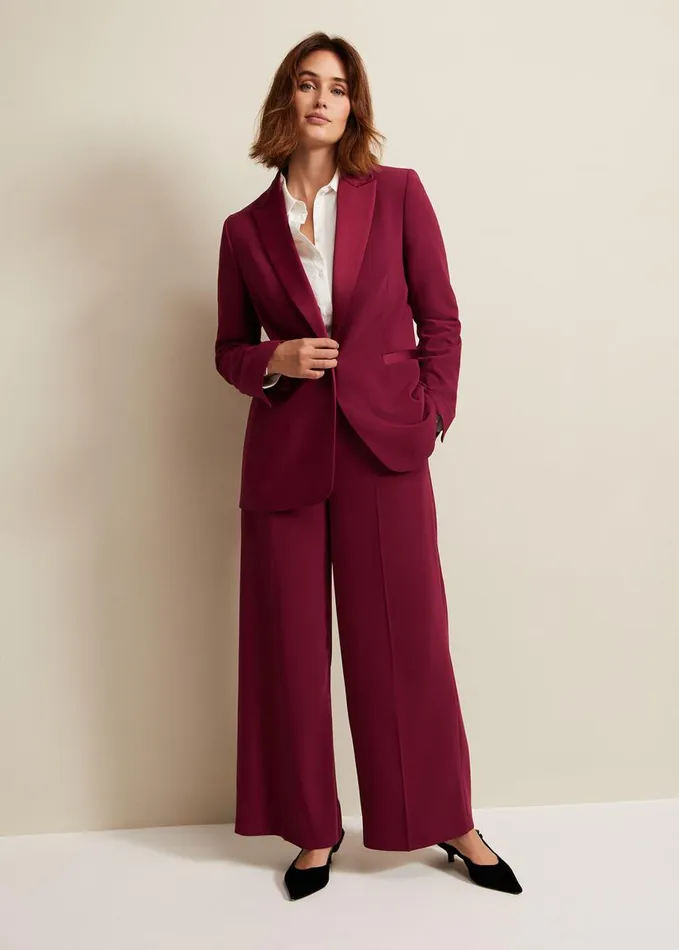 Phase Eight Elandra Tux Trouser Burgundy Women Trousers