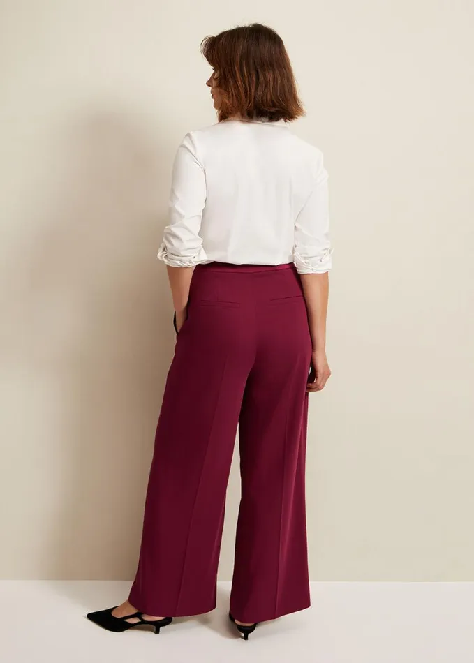 Phase Eight Elandra Tux Trouser Burgundy Women Trousers