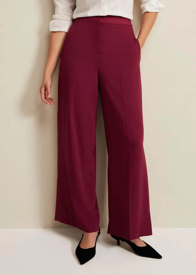 Phase Eight Elandra Tux Trouser Burgundy Women Trousers
