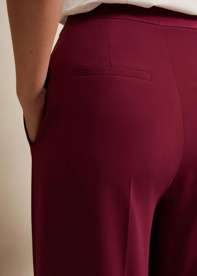 Phase Eight Elandra Tux Trouser Burgundy Women Trousers