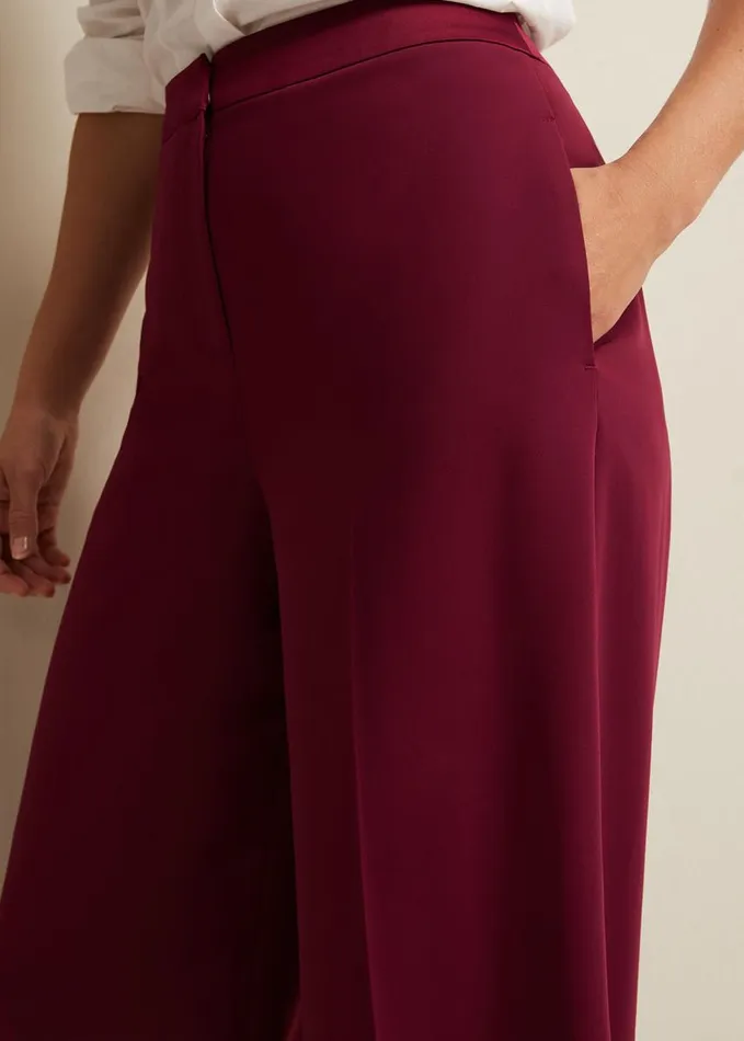 Phase Eight Elandra Tux Trouser Burgundy Women Trousers