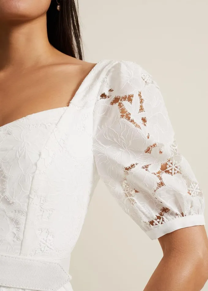 Phase Eight Elyse Lace Tiered Wedding Dress Ivory Women Dresses