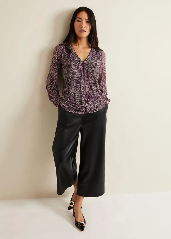 Phase Eight Elyza Snake Mesh Print Top Multicoloured Women Tops and TShirts