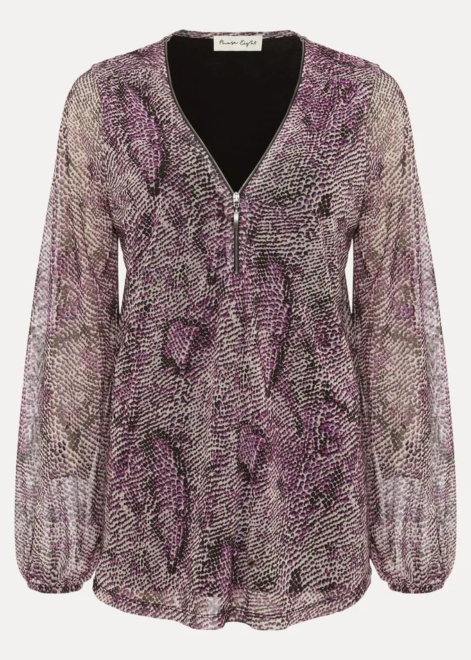 Phase Eight Elyza Snake Mesh Print Top Multicoloured Women Tops and TShirts