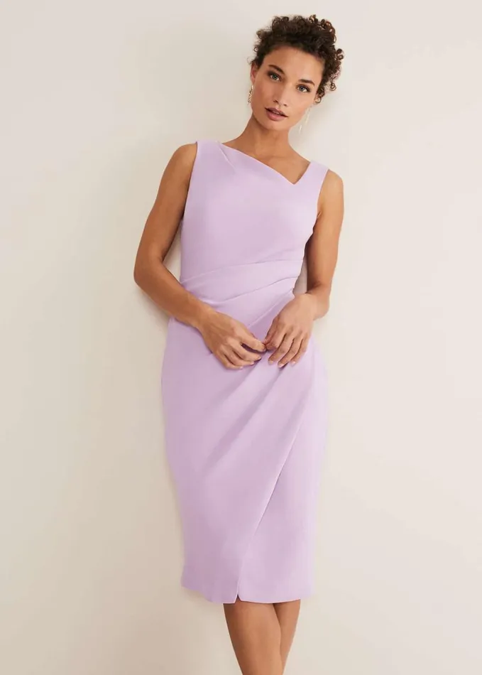 Phase Eight Emmie Asymmetric Hem Dress Crocus Women Dresses