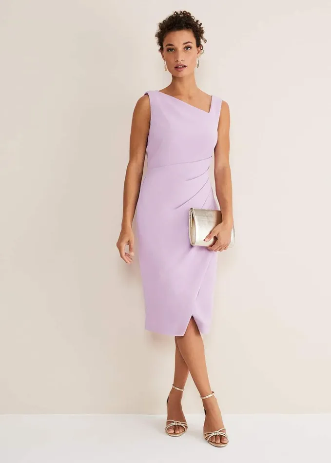Phase Eight Emmie Asymmetric Hem Dress Crocus Women Dresses