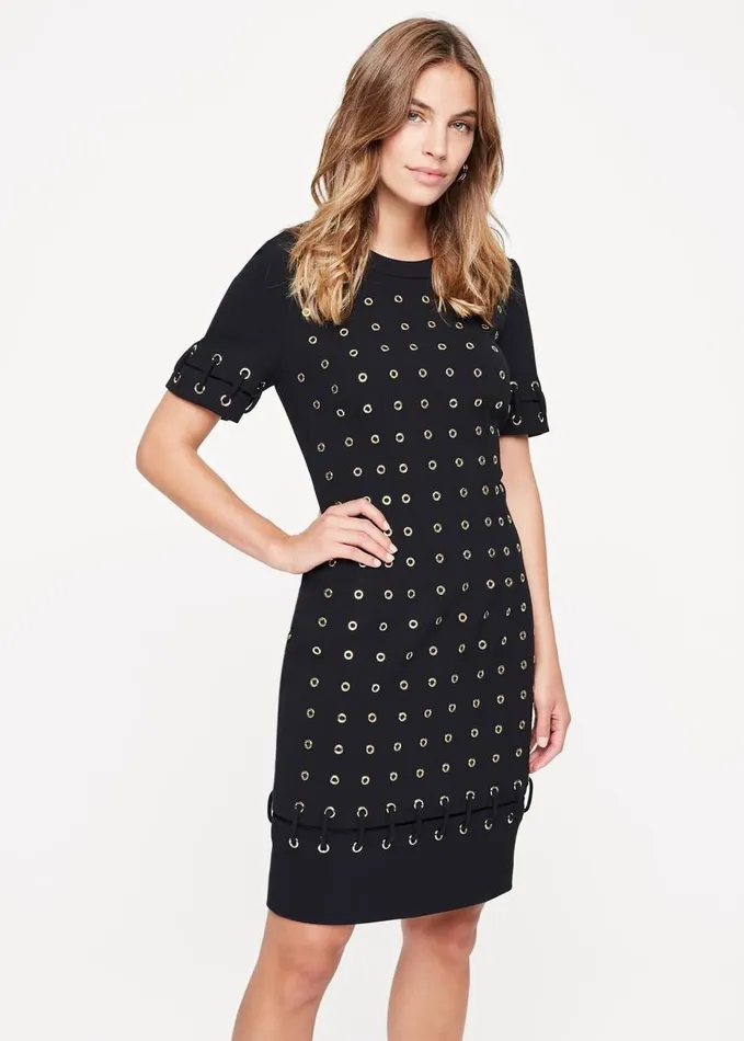 Phase Eight Evlin Eyelet Dress Black Women Dresses