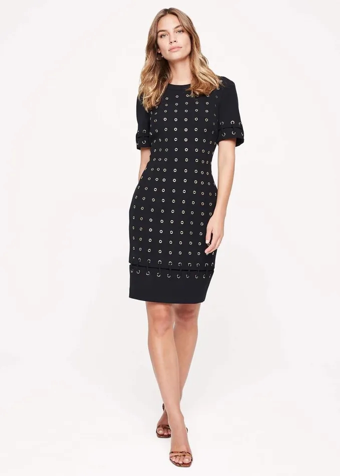 Phase Eight Evlin Eyelet Dress Black Women Dresses
