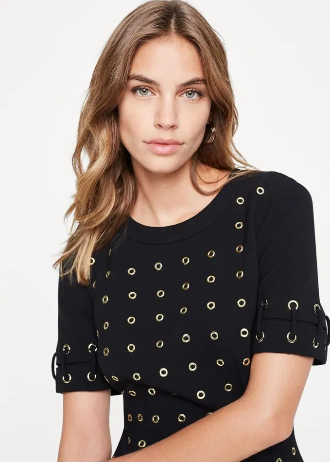 Phase Eight Evlin Eyelet Dress Black Women Dresses