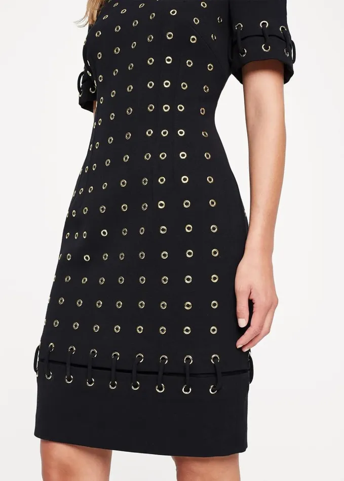 Phase Eight Evlin Eyelet Dress Black Women Dresses