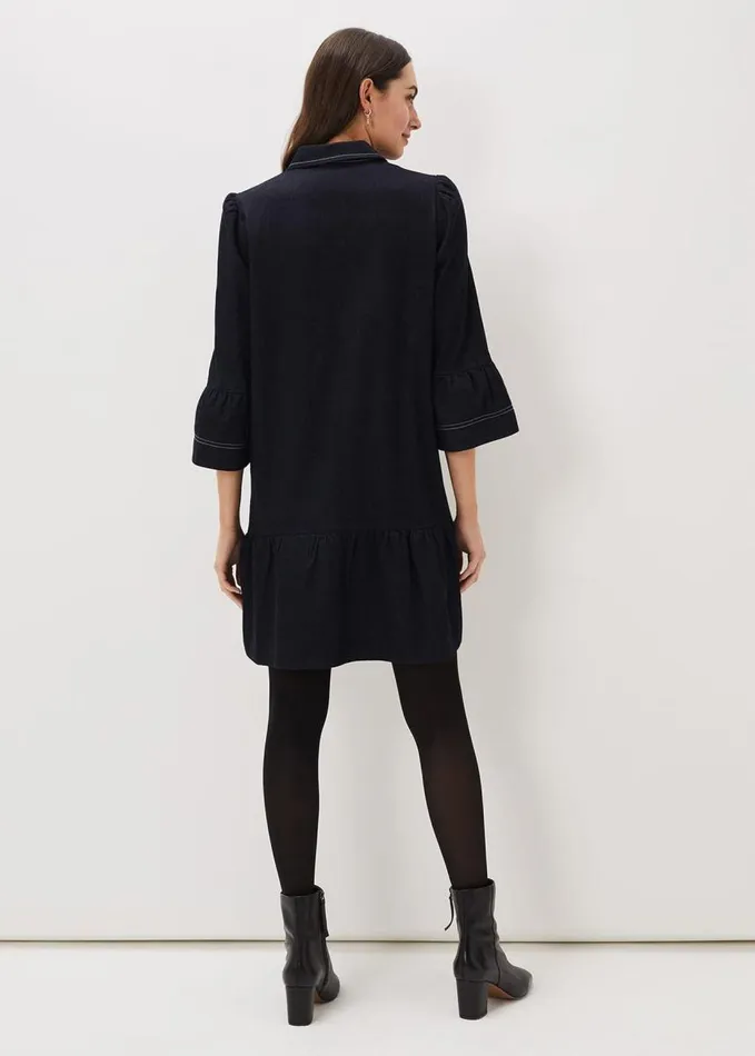 Phase Eight Fleur Denim Shift Dress Indigo Women Dresses