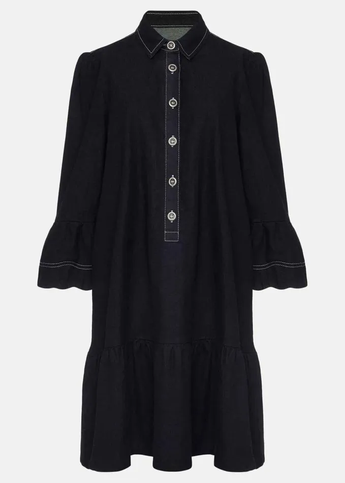 Phase Eight Fleur Denim Shift Dress Indigo Women Dresses