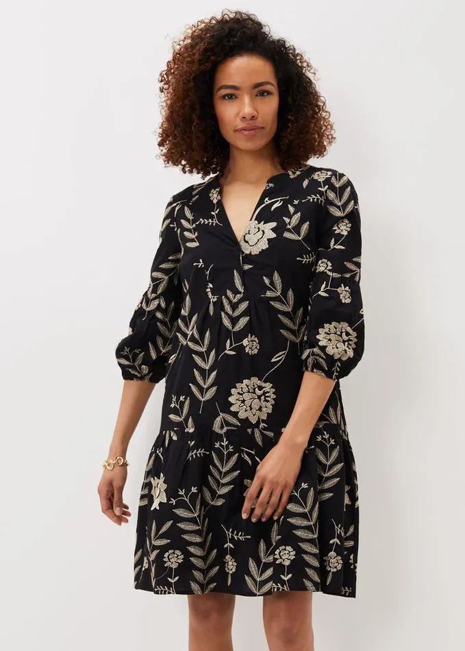 Phase Eight Gina Embroidered Dress Blackstone Women Dresses