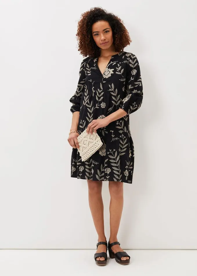 Phase Eight Gina Embroidered Dress Blackstone Women Dresses