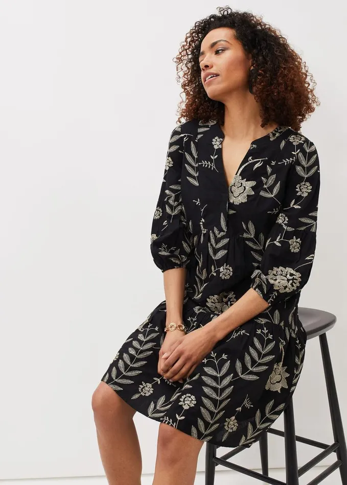 Phase Eight Gina Embroidered Dress Blackstone Women Dresses