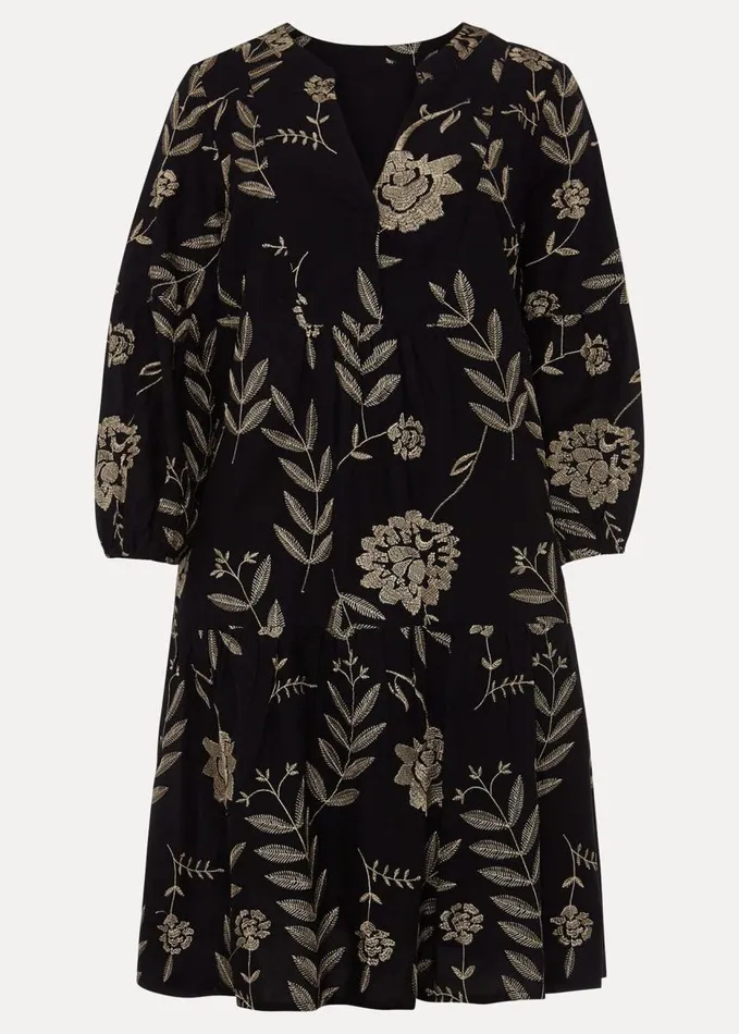 Phase Eight Gina Embroidered Dress Blackstone Women Dresses