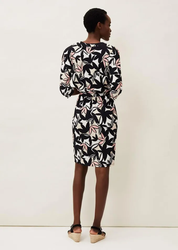 Phase Eight Gwin Leaf Print Dress Multicoloured Women Dresses