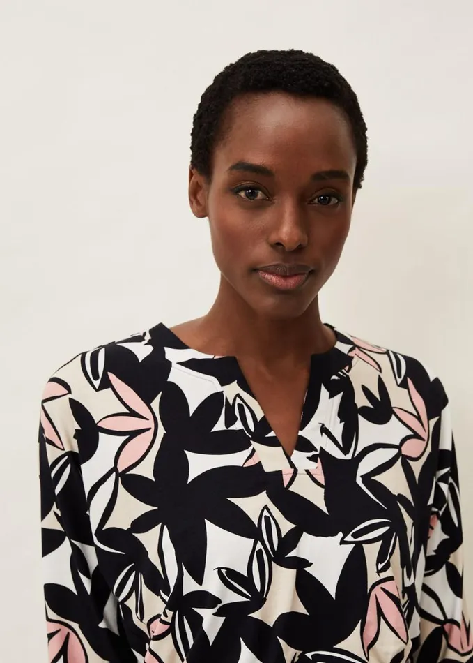 Phase Eight Gwin Leaf Print Dress Multicoloured Women Dresses