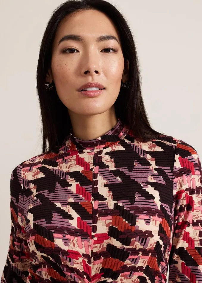 Phase Eight Harrie Dogtooth Colourful Jersey Dress Multicoloured Women Dresses