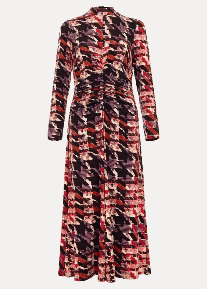 Phase Eight Harrie Dogtooth Colourful Jersey Dress Multicoloured Women Dresses