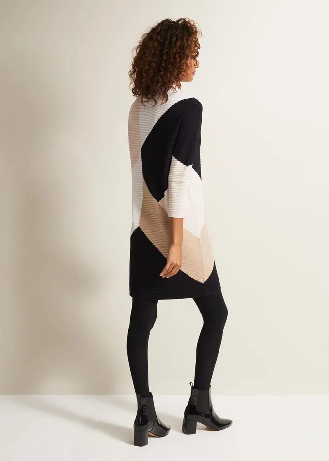 Phase Eight Hetty Colour Block Tunic Mini Dress Multicoloured Women Dresses