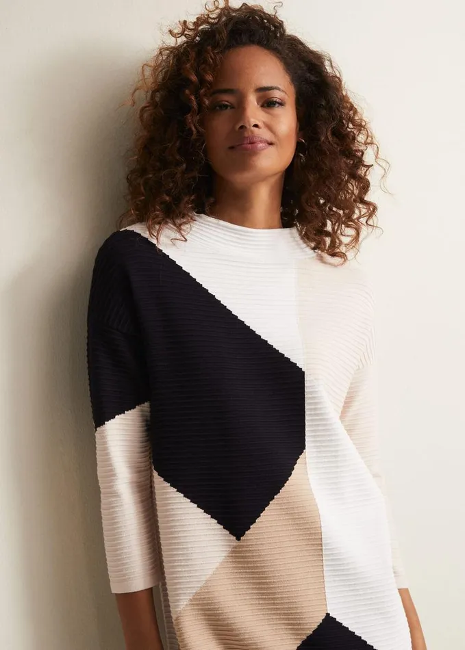 Phase Eight Hetty Colour Block Tunic Mini Dress Multicoloured Women Dresses