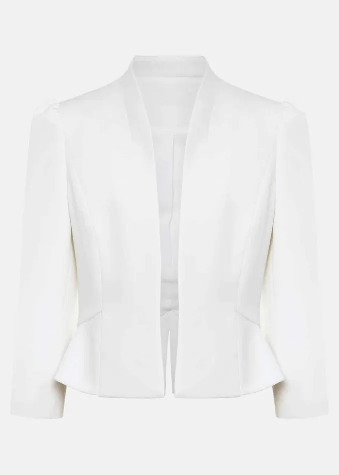 Phase Eight Isabella Bow Jacket Ivory Women Jackets