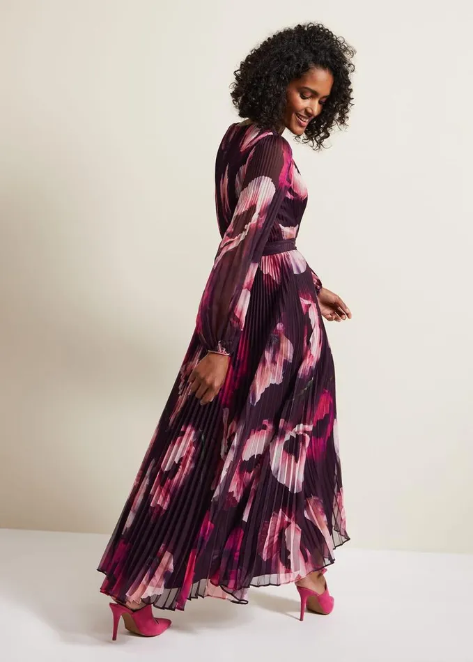 Phase Eight Isadora Pleated Dress Multicoloured Women Dresses