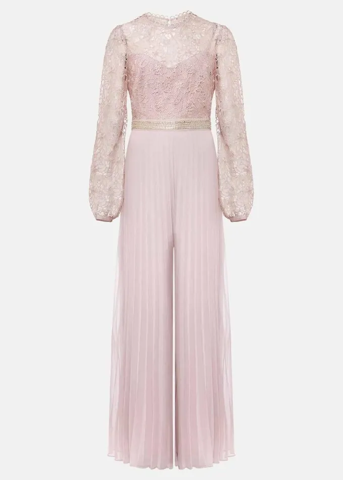 Phase Eight Isla Lace Wide Leg Jumpsuit Antique Rose Women Dresses