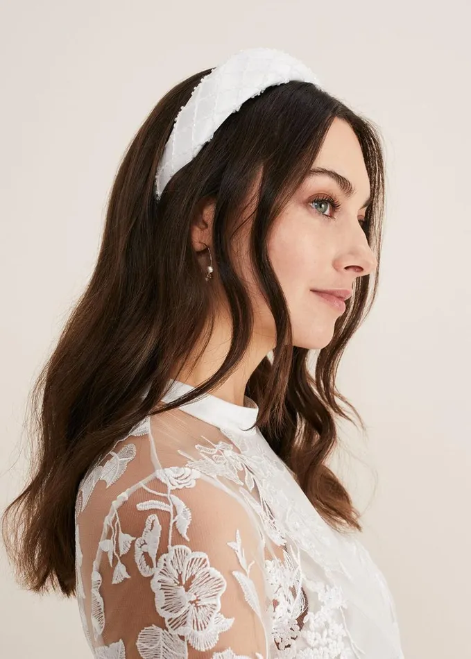 Phase Eight Ivory Beaded Headband Ivory Women Fascinators and Hats