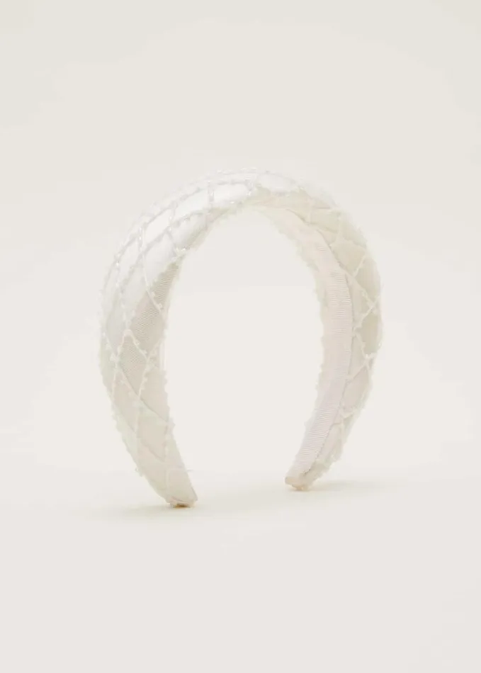 Phase Eight Ivory Beaded Headband Ivory Women Fascinators and Hats