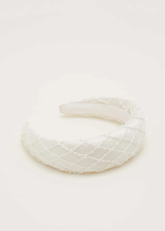 Phase Eight Ivory Beaded Headband Ivory Women Fascinators and Hats