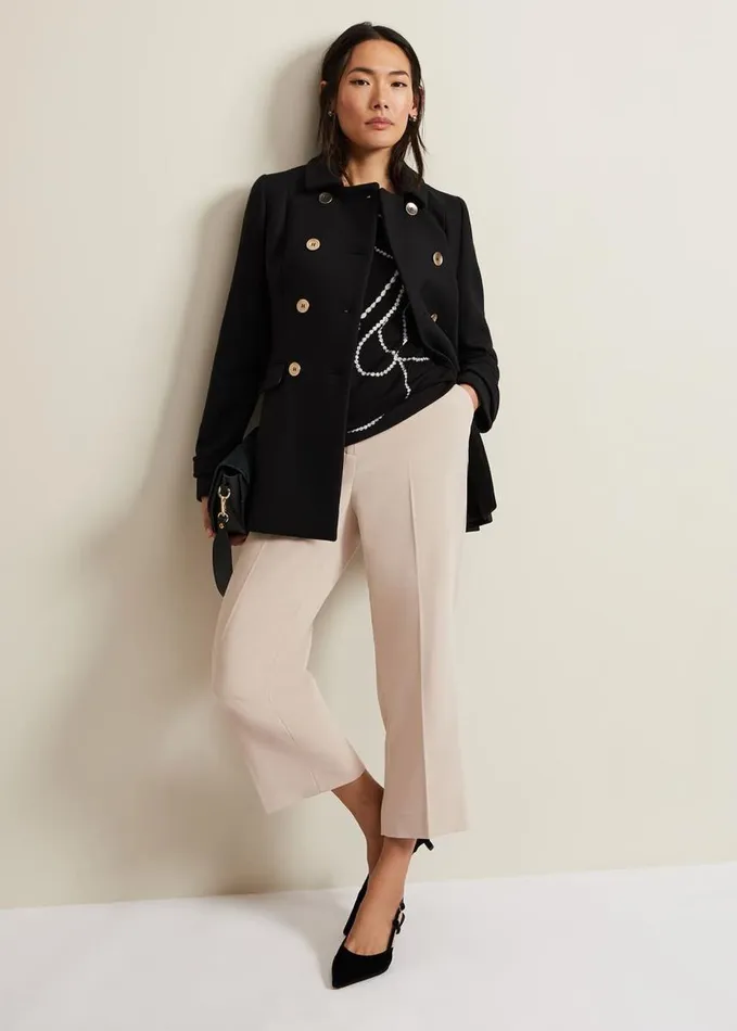 Phase Eight Jaelyn Pearl Print Jumper Black Women Knitwear