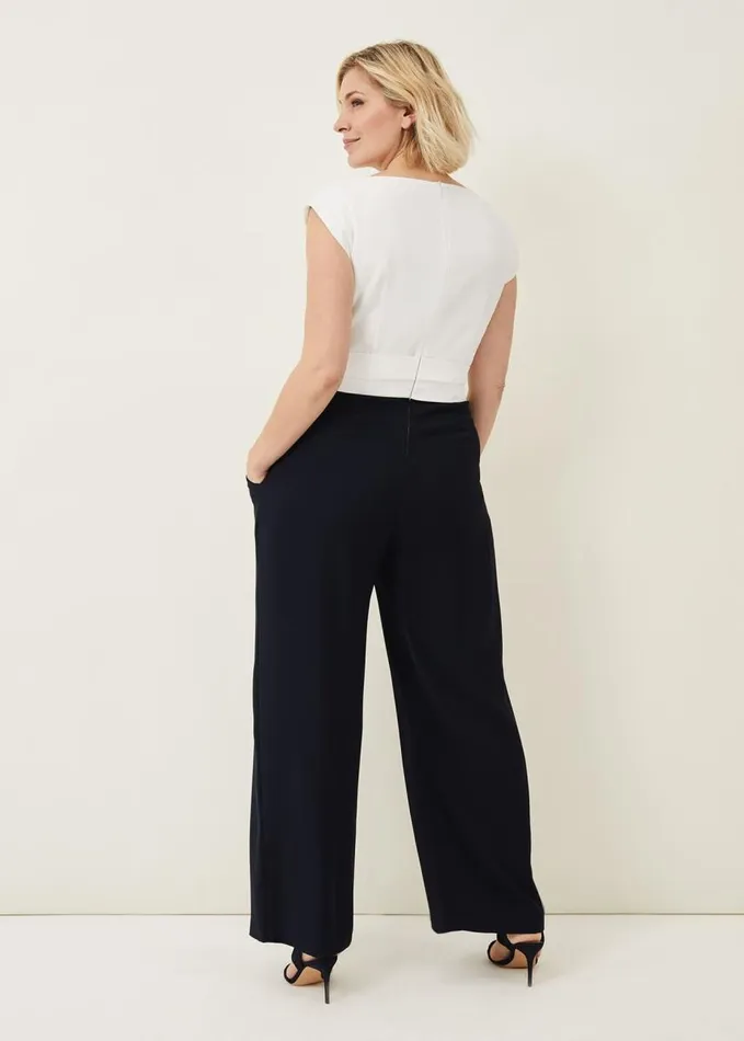 Phase Eight Janey Knot Detail Jumpsuit Ivorynavy Women Dresses