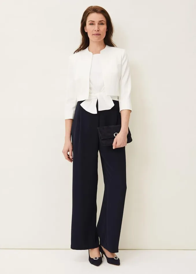 Phase Eight Janey Knot Detail Jumpsuit Ivorynavy Women Dresses